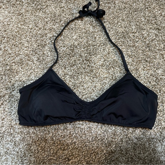 VICTORIAS SECRET SCOOP NECK BIKINI TOP black Small - Picture 1 of 4